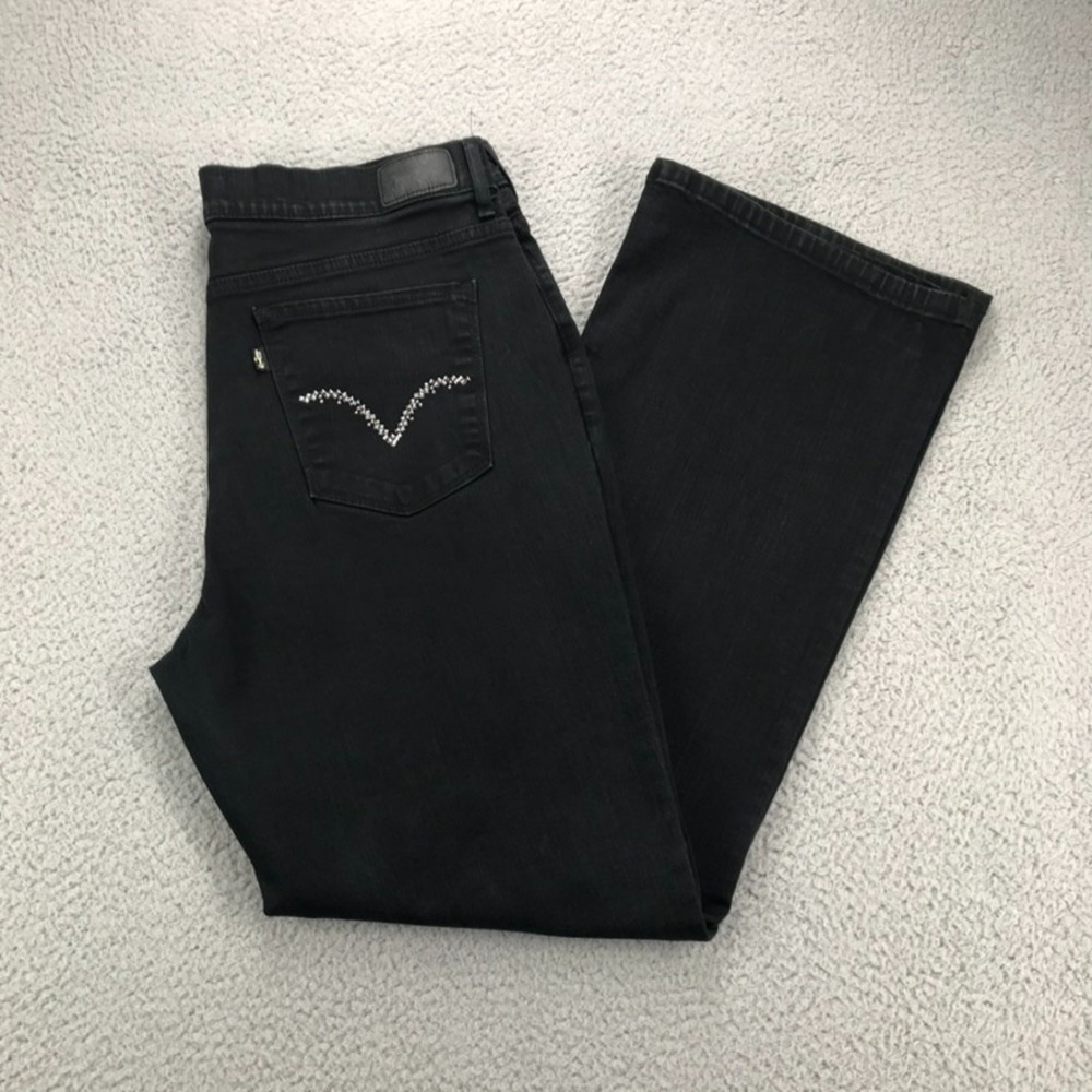 Levi's 512 Jeans Womens 16M Black Bootcut Perfectly Slimming High Rise Stretch